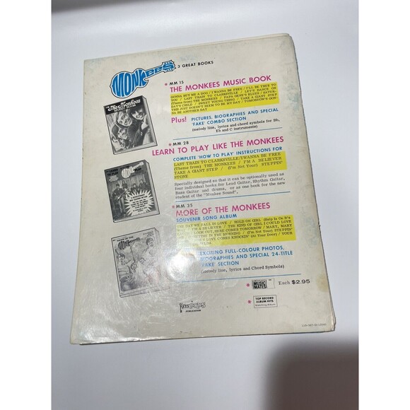 The Monkees Easy Big Note Guitar Book 1 VTG Sheet Music - Picture 3 of 4